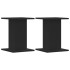 Soportes de plantas 2 uds madera ingeniería negro 30x30x40