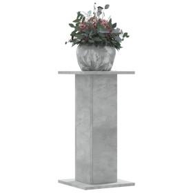 Soportes de plantas 2 uds madera gris hormigón 30x30x60