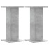 Soportes de plantas 2 uds madera gris hormigón 30x30x60