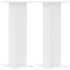 Soportes de plantas 2 uds madera ingeniería blanco 30x30x80