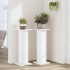 Soportes de plantas 2 uds madera ingeniería blanco 30x30x80