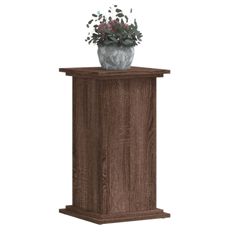 Soportes de plantas madera ingeniería marrón roble 33x33x60