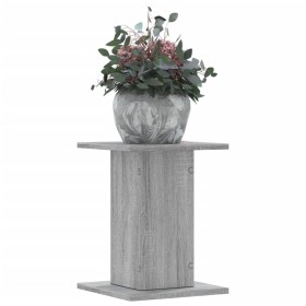 Soportes para plantas 2 uds madera gris Sonoma 30x30x40