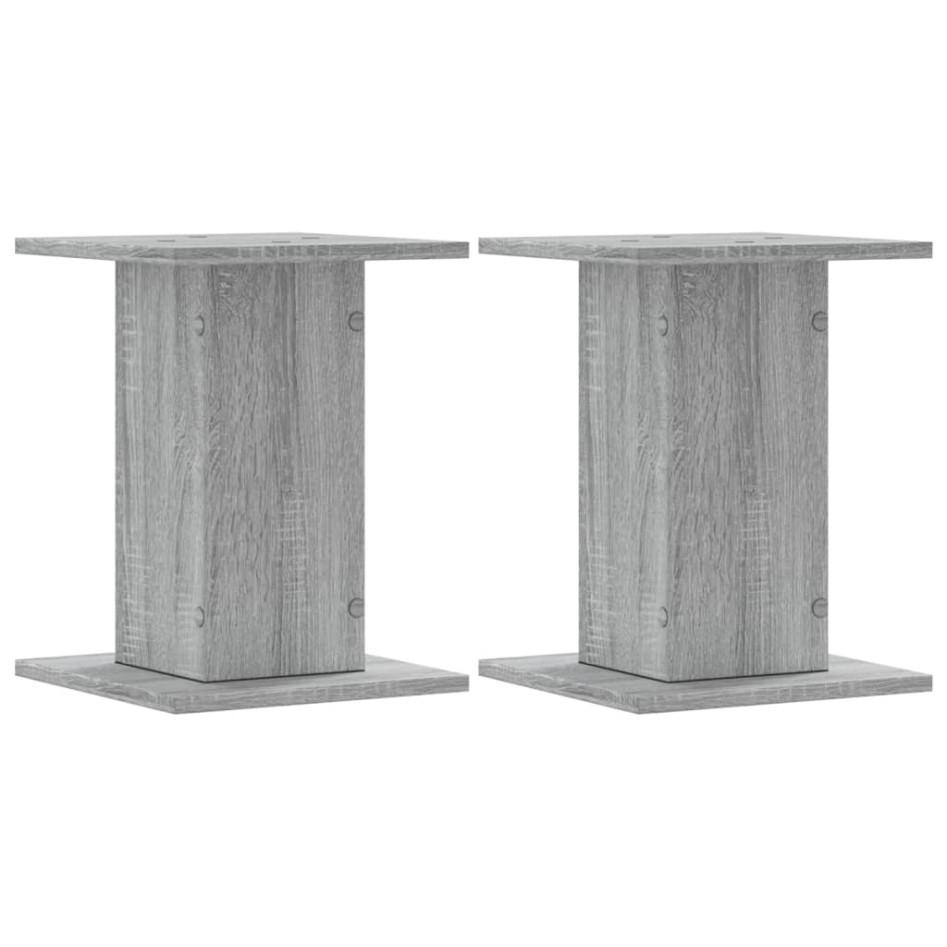 Soportes para plantas 2 uds madera gris Sonoma 30x30x40
