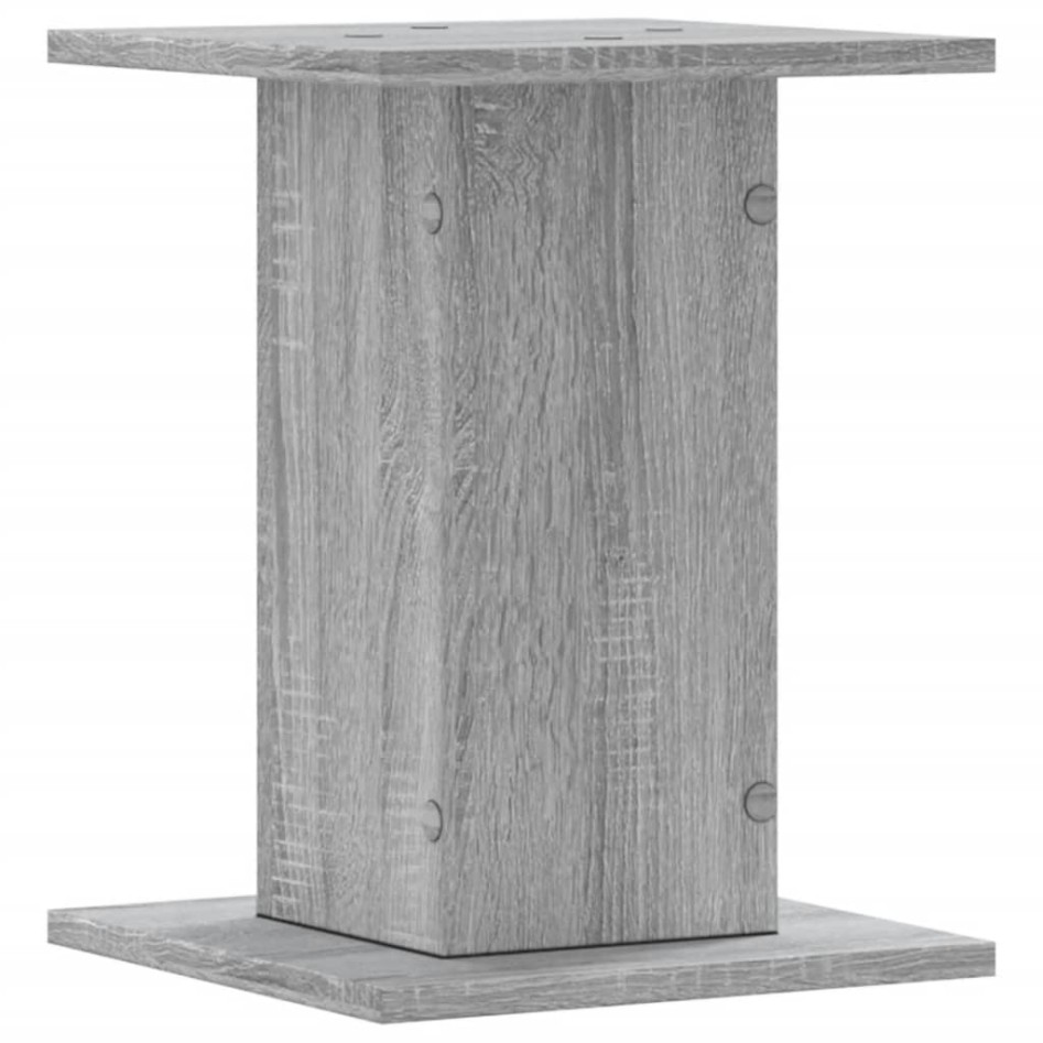Soportes para plantas 2 uds madera gris Sonoma 30x30x40