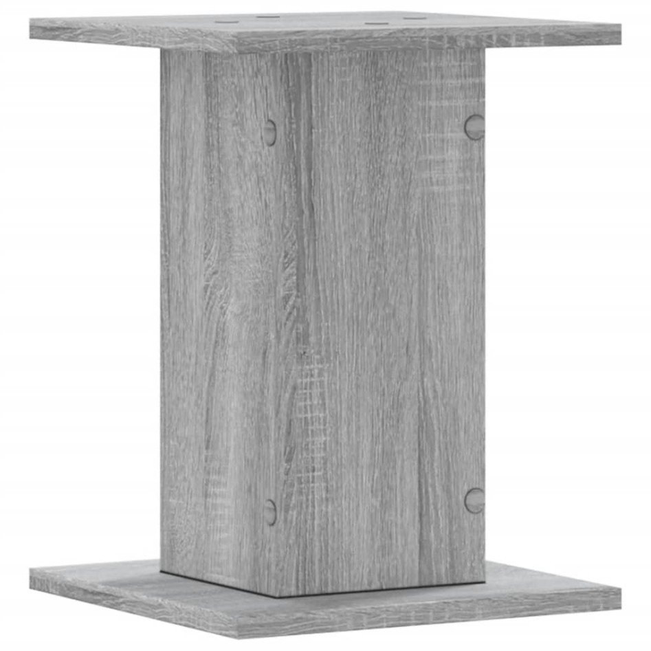 Soportes para plantas 2 uds madera gris Sonoma 30x30x40