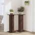 Soportes para plantas 2 uds madera marrón roble 30x30x80