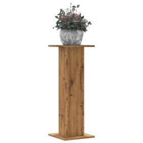 Soportes para plantas 2 uds madera roble artisian 30x30x80