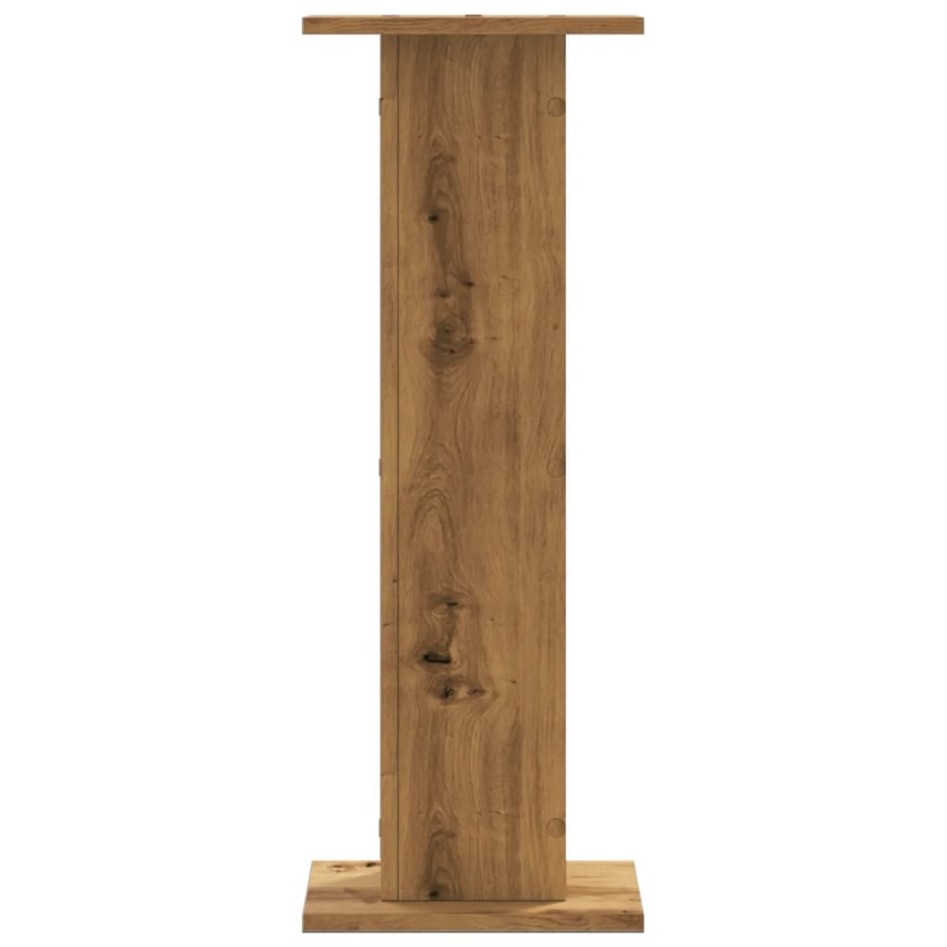 Soportes para plantas 2 uds madera roble artisian 30x30x80