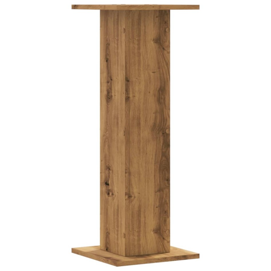 Soportes para plantas 2 uds madera roble artisian 30x30x80