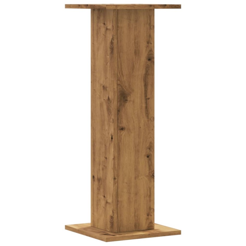Soportes para plantas 2 uds madera roble artisian 30x30x80