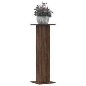 Soportes para plantas 2 uds madera marrón roble 30x30x95