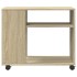 Mesa auxiliar con ruedas madera roble Sonoma 70x35x60