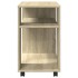 Mesa auxiliar con ruedas madera roble Sonoma 70x35x60