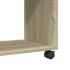 Mesa auxiliar con ruedas madera roble Sonoma 70x35x60
