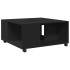 Mesa de centro madera de ingeniería negro 80x80x40