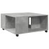 Mesa de centro madera de ingeniería gris hormigón 80x80x40