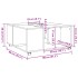 Mesa de centro madera de ingeniería gris hormigón 80x80x40