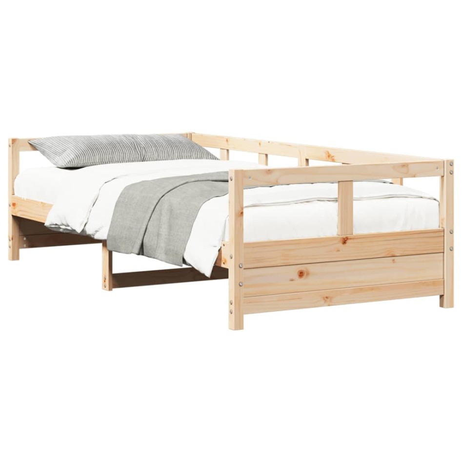 Sofá cama madera maciza de pino natural 80x200