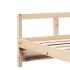 Sofá cama madera maciza de pino natural 80x200