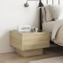 Mesita de noche con Infinity LED roble Sonoma 40x40x30