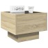 Mesita de noche con Infinity LED roble Sonoma 40x40x30