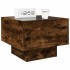 Mesita de noche con Infinity LED roble ahumado 40x40x30