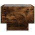 Mesita de noche con Infinity LED roble ahumado 40x40x30