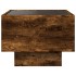 Mesita de noche con Infinity LED roble ahumado 40x40x30
