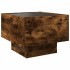 Mesita de noche con Infinity LED roble ahumado 40x40x30