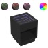 Mesita de noche con Infinity LED negra 40x40x50