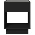 Mesita de noche con Infinity LED negra 40x40x50