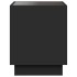 Mesita de noche con Infinity LED negra 40x40x50
