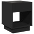 Mesita de noche con Infinity LED negra 40x40x50