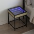 Mesita de noche con Infinity LED roble Sonoma 40x40x51
