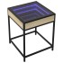 Mesita de noche con Infinity LED roble Sonoma 40x40x51