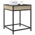 Mesita de noche con Infinity LED roble Sonoma 40x40x51