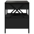 Mesita de noche con Infinity LED negra 40x40x51