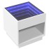Mesita de noche con Infinity LED blanca 50x50x50