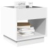 Mesita de noche con Infinity LED blanca 50x50x50