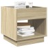 Mesita de noche con Infinity LED roble Sonoma 50x50x50