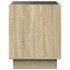 Mesita de noche con Infinity LED roble Sonoma 50x50x50