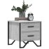 Mesita de noche 2 uds madera ingeniería gris Sonoma 40x41x40