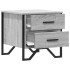 Mesita de noche 2 uds madera ingeniería gris Sonoma 40x41x40