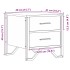 Mesita de noche 2 uds madera ingeniería gris Sonoma 40x41x40