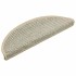 Alfombrillas autoadhesivas sisal 15 uds verde claro 56x17x3