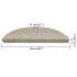 Alfombrillas autoadhesivas sisal 15 uds verde claro 56x17x3