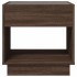 Mesita de noche con Infinity LED marrón roble 50x50x50