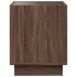 Mesita de noche con Infinity LED marrón roble 50x50x50