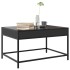 Mesa de centro con Infinity LED negro 70x50x41